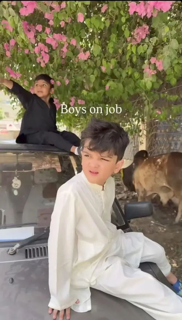 Aliza Sultan Spends Eid Ul Azha Day 1 with Her Kids