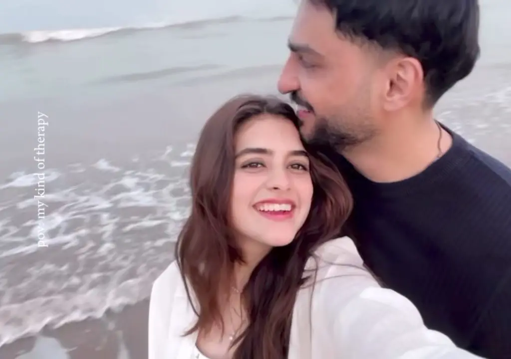 Omer Shahzad’s Adorable Moments with Wife from Beach