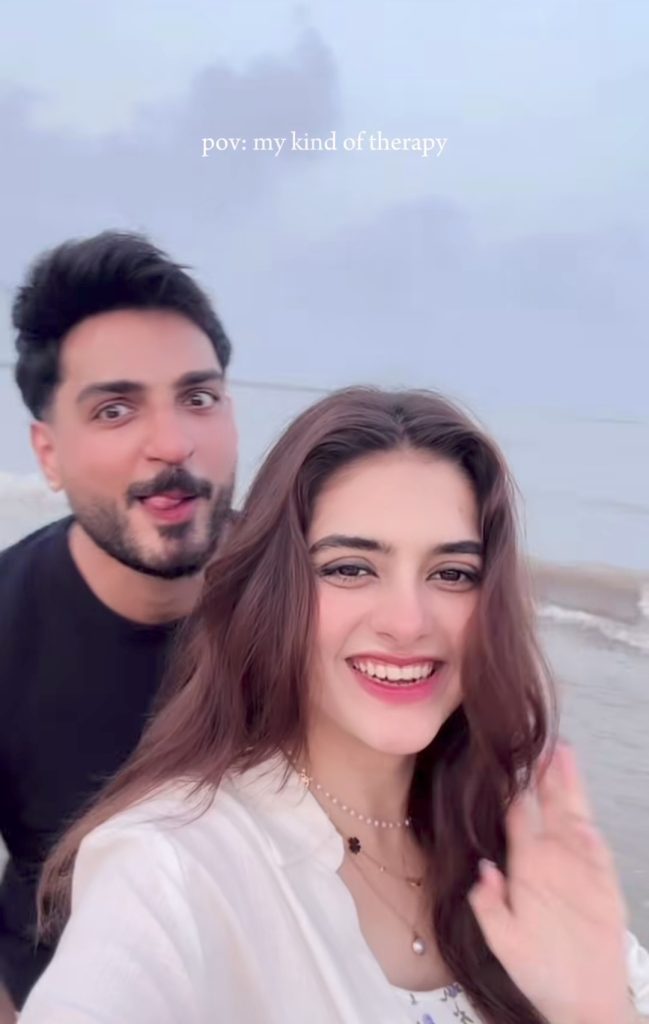 Omer Shahzad’s Adorable Moments with Wife from Beach