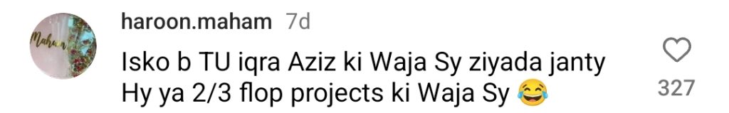 Yasir Hussain’s Reply To Public’s Taunt Regarding Wife Iqra Aziz