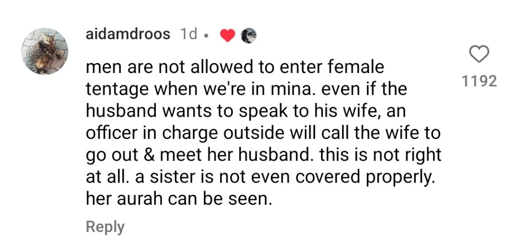 Man Enters Female Tent in Mina During Hajj