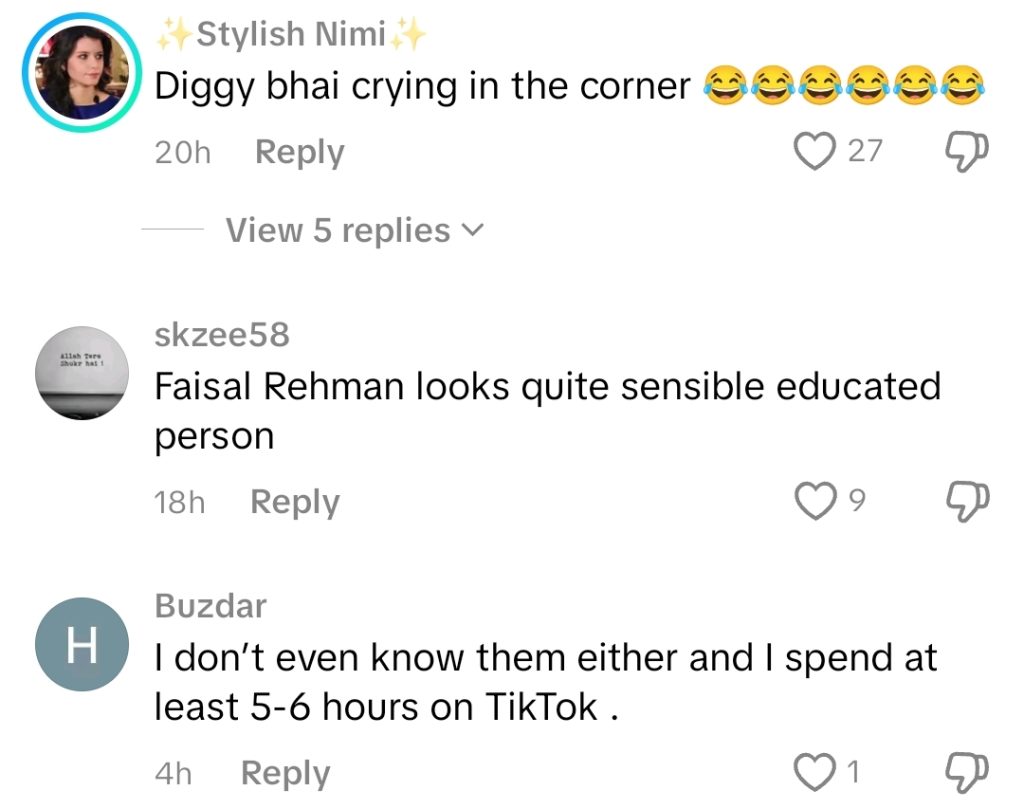 Faisal Rehman’s Comments about Ducky Bhai Amuse Public