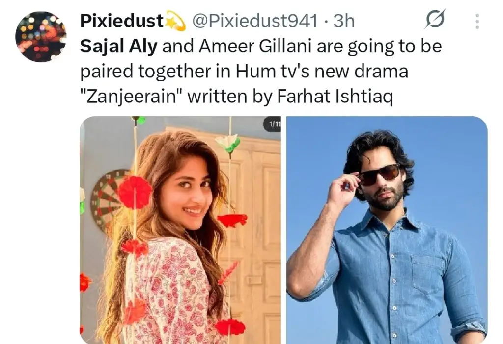Sajal Aly & Ameer Gilani Upcoming Drama Details