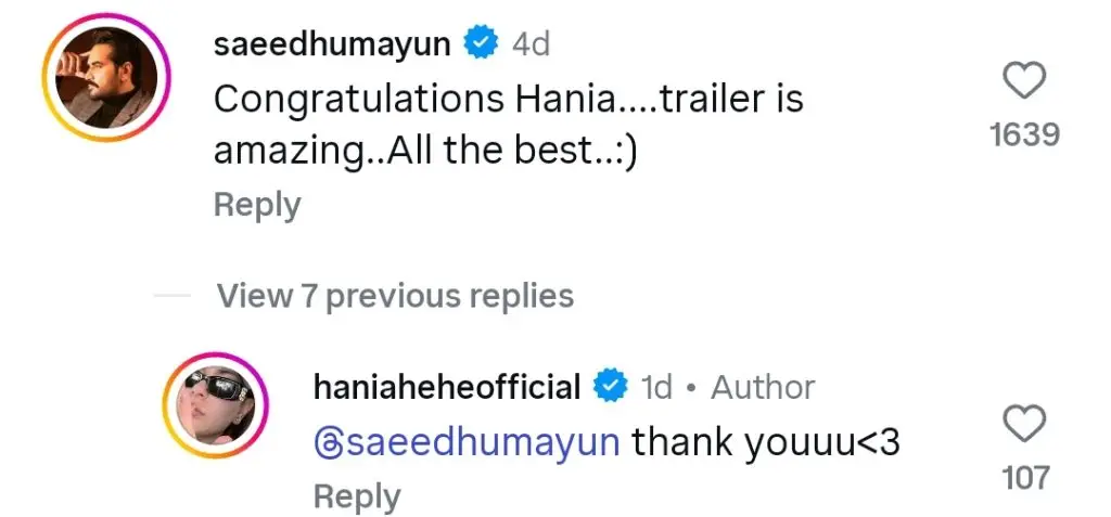 Pakistani Celebrities Show Support for Hania Aamir’s Sardaar Ji 3