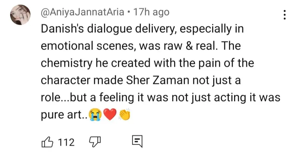 Sher Episode 16 – Danish Taimoor’s Performance & Rida’s Reaction Wins Fans