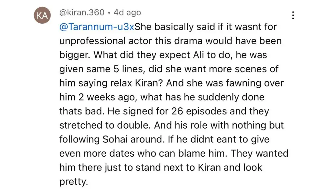 Nadia Khan’s Warning to Ali Raza