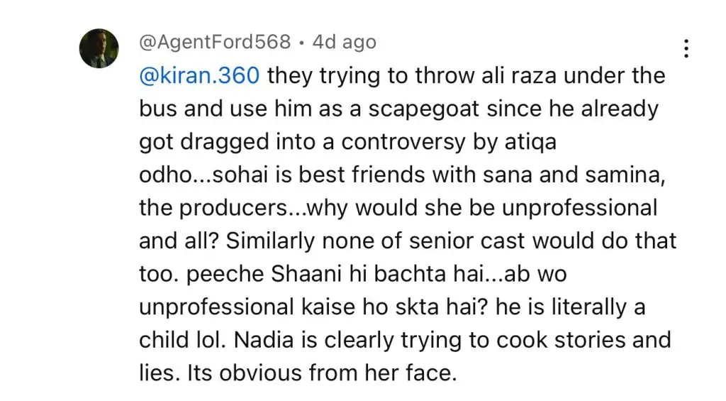 Nadia Khan’s Warning to Ali Raza