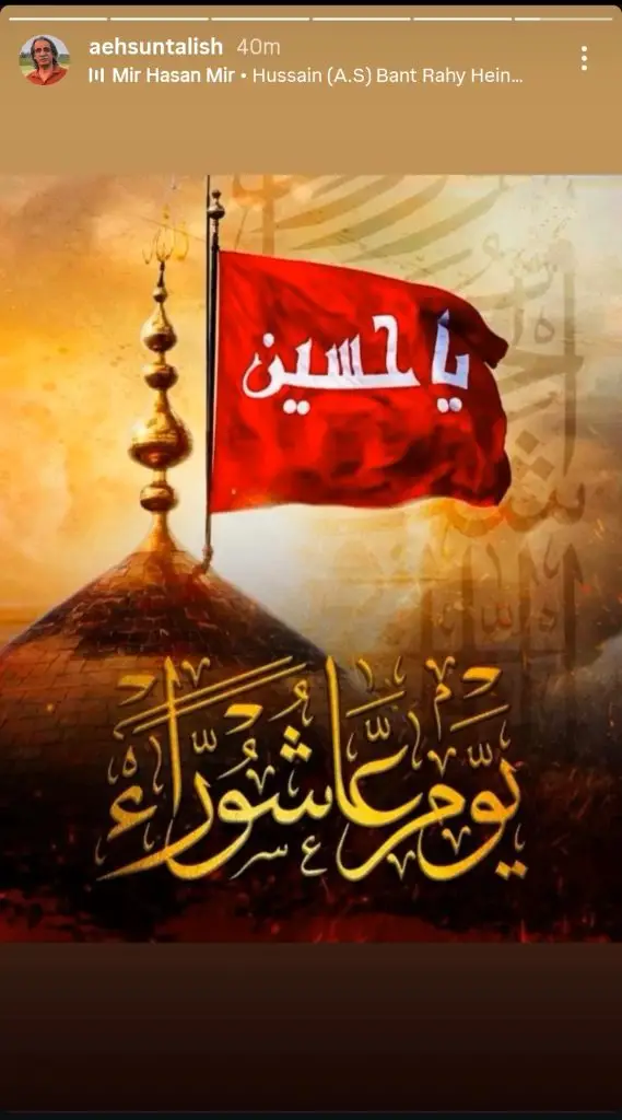 Pakistani Celebrities’ Posts on 9th Muharram