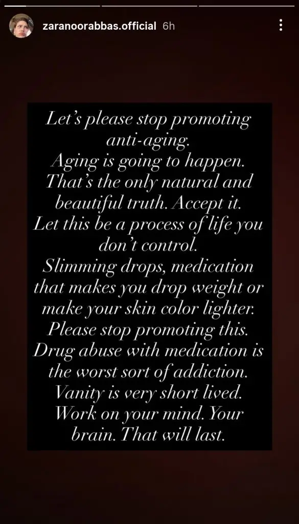 Zara Noor Abbas Slams Beauty Industry for Promoting Anti Ageing