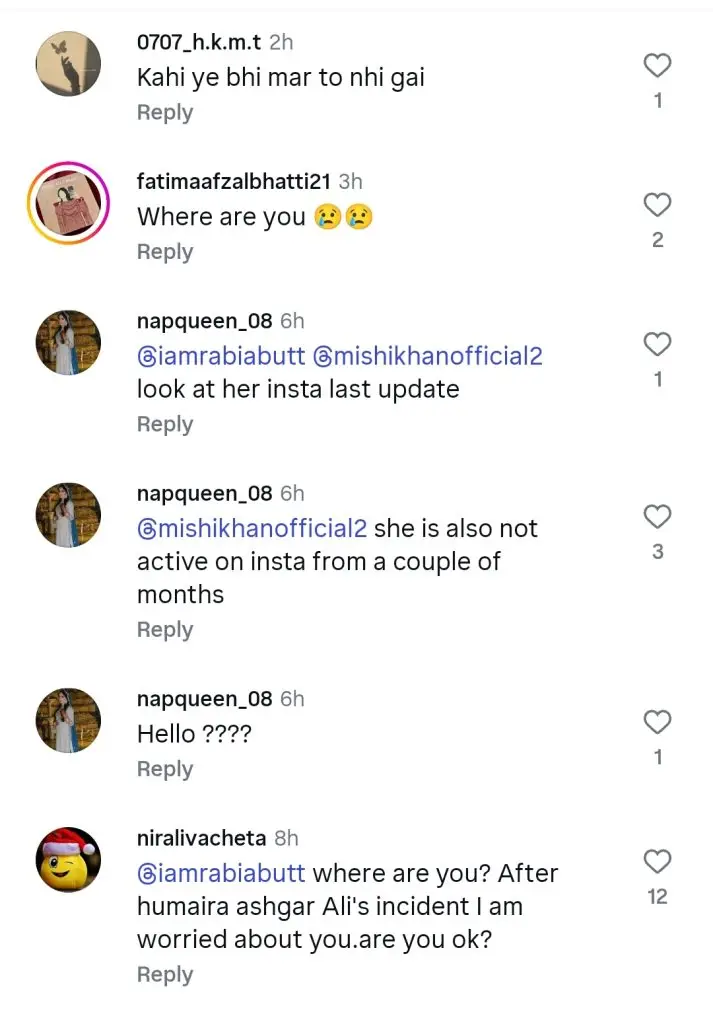 Actor Rabia Butt’s Disappearance Worries Fans