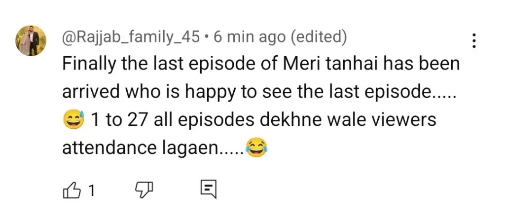 Meri Tanhai Last Episode Public Reaction