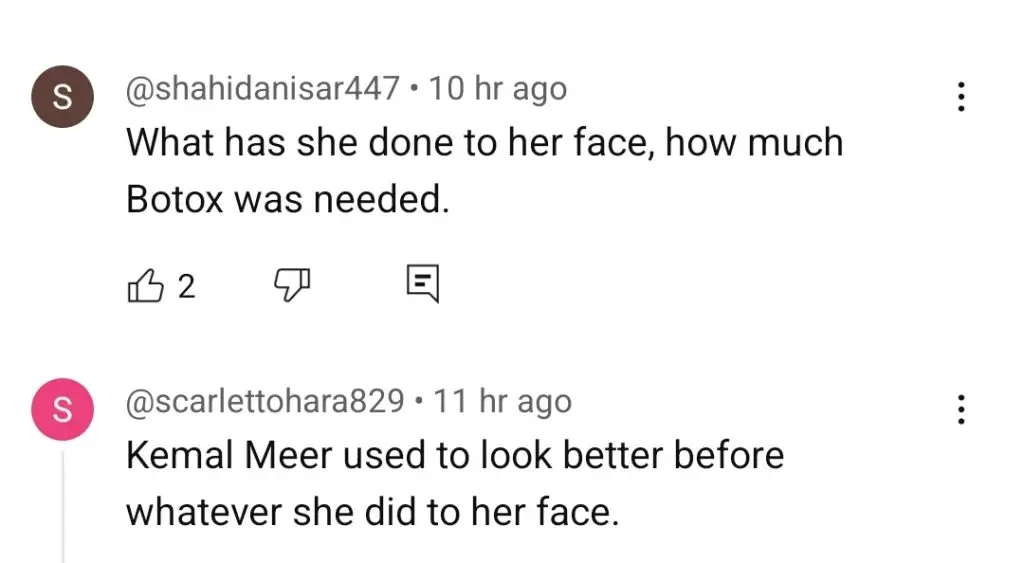 Komal Meer’s Cosmetic Surgery & Acting in Goonj Under Discussion