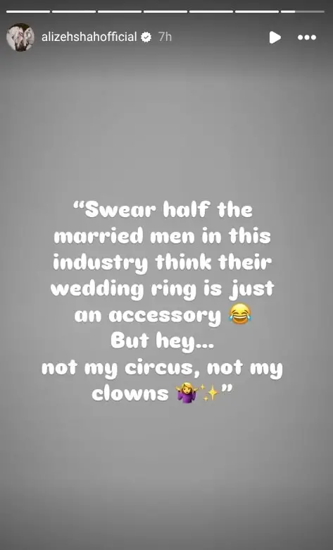 Alizeh Shah Takes A Dig At Married Male Actors
