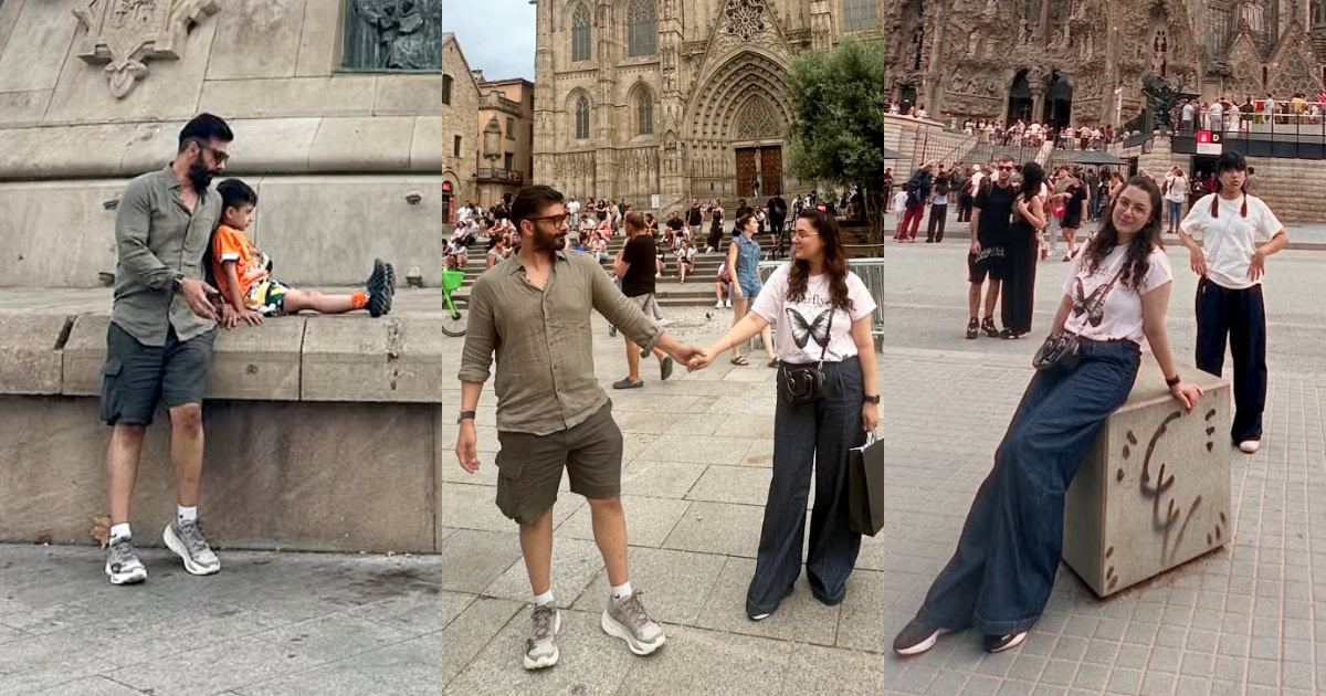 Faysal quraishi Vacations With Family In Barcelona