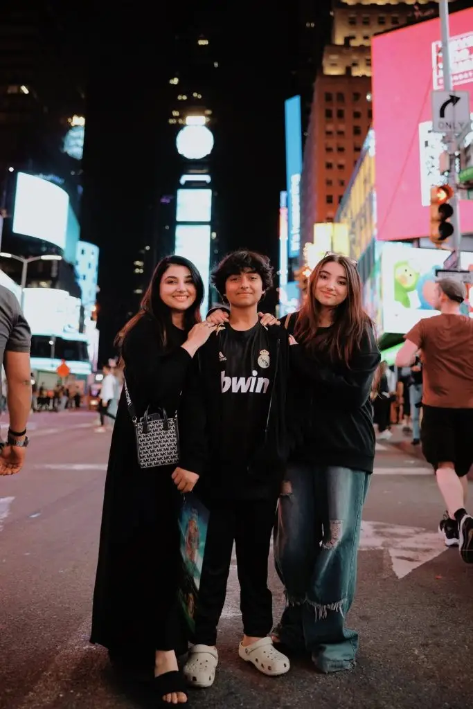 Javeria Saud with Her Kids From Time Square