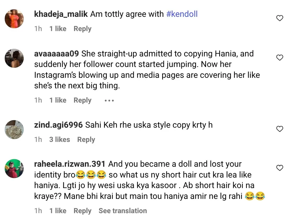 Ken Doll Calls Out Influencer For Copying Hania Aamir