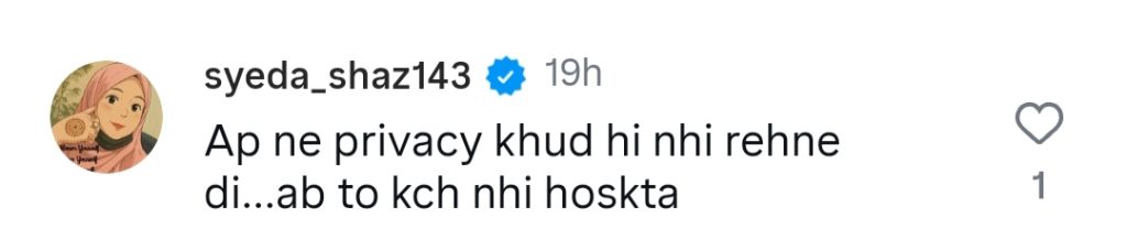 Hina Rizvi Calls Out Haters