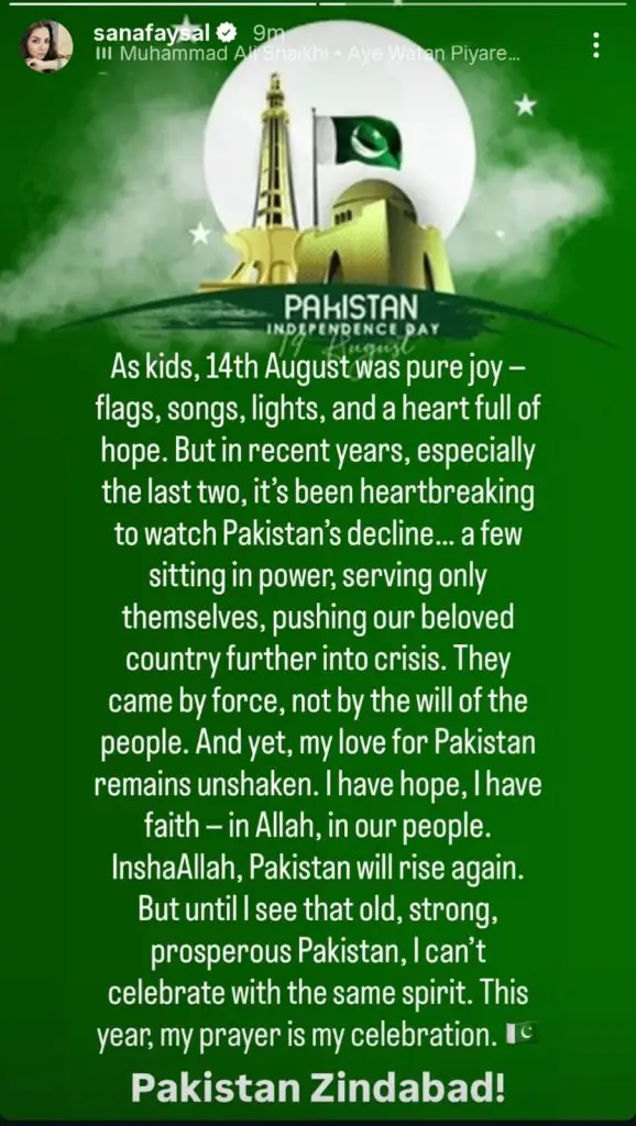 Pakistani Celebrities Share Sentiments On 78th Independence Day