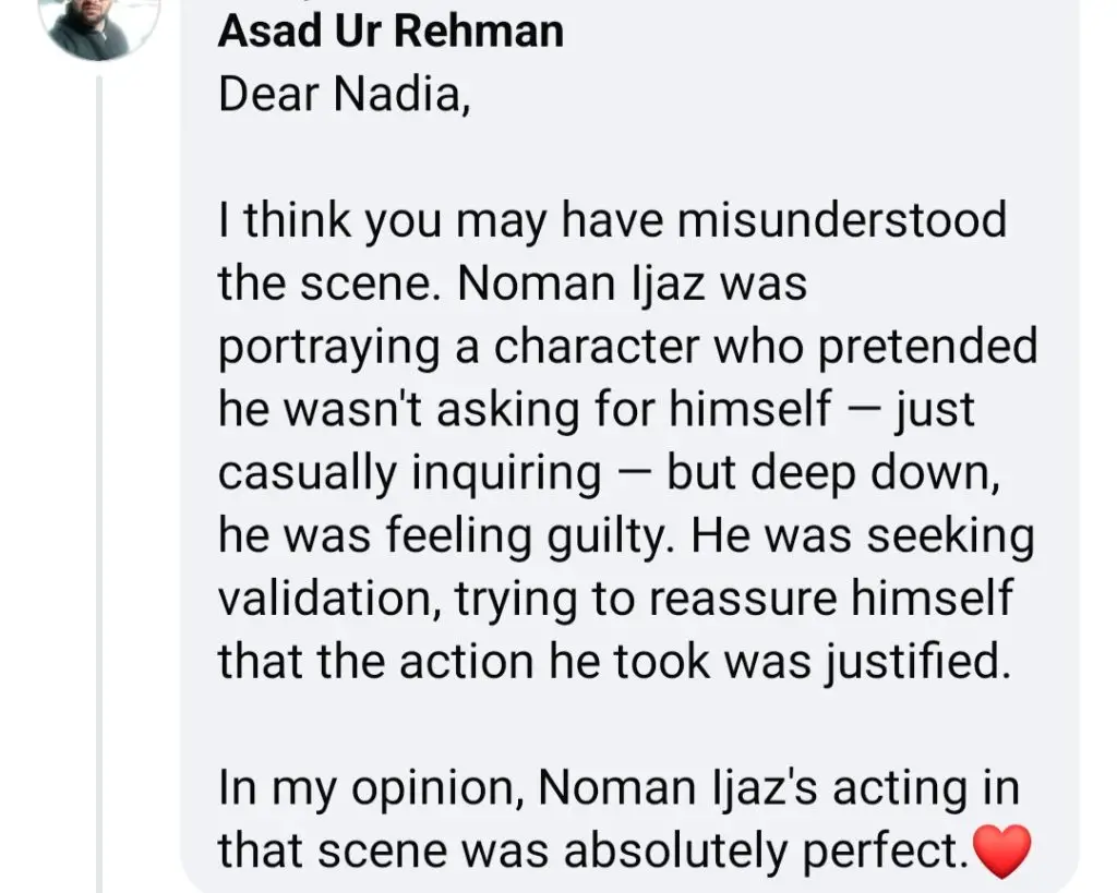 Nadia Khan Criticizes Nauman Ijaz’s Performance In Parwarish