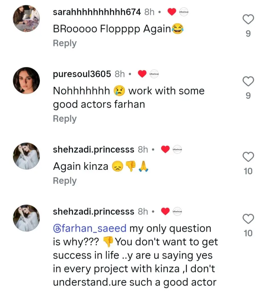 Farhan Saeed & Kinza Hashmi Latest Project Gets Public Disapproval