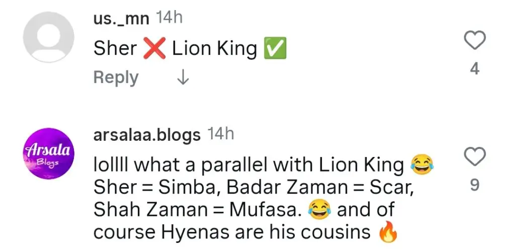 Sher Episode 24 – Sher’s Return Compared To Simba From The Lion King