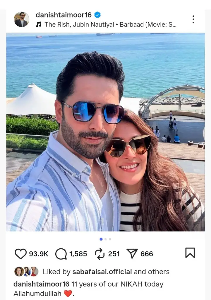 Danish Taimoor & Ayeza Khan Celebrate 11th Nikah Anniversary