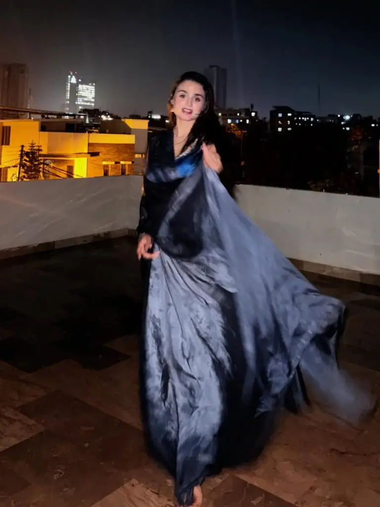 Hira Mani Criticized for Bold Saree & Caption Enjoying rain