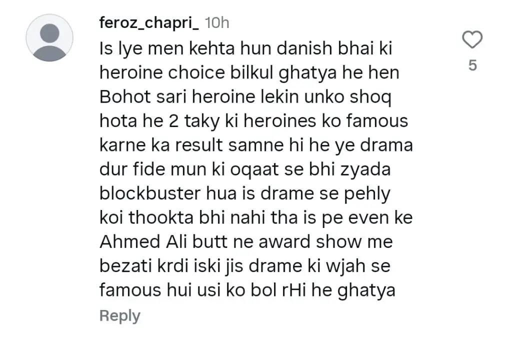 Durefishan Saleem Faces Danish Taimoor Fans’ Wrath