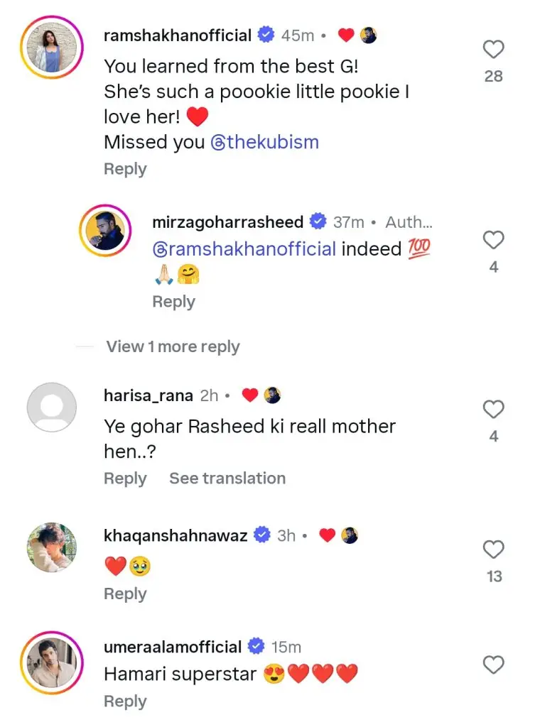 Gohar Rasheed Overjoyed At His Mother’s Acting Debut