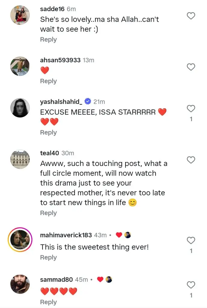Gohar Rasheed Overjoyed At His Mother’s Acting Debut