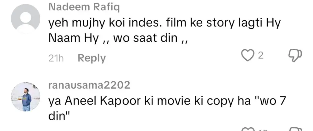 Is Masoom A Copy of Woh 7 Din