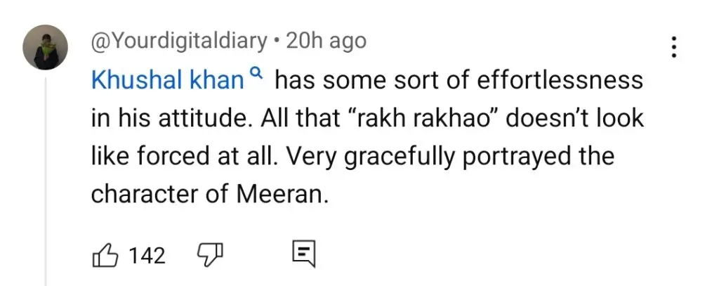 Khushhal Khan Gets Praise As Meer Miran Shah in Biryani