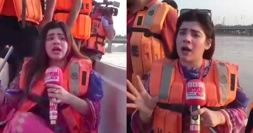 Pakistani Reporter Mehrunnisa Goes Viral For Hilarious Flood Reporting