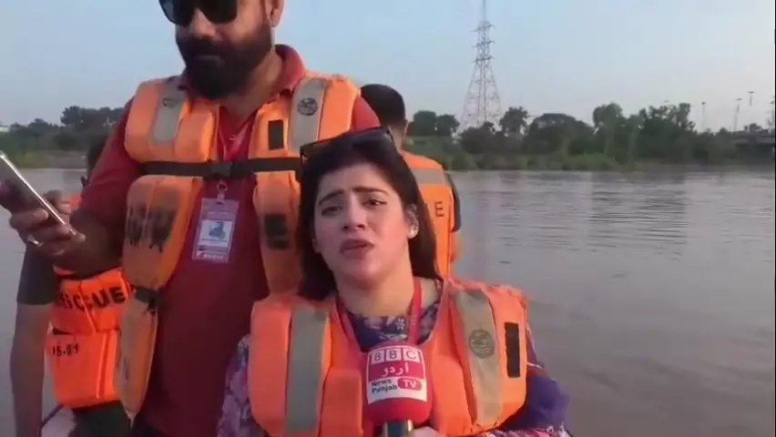 Pakistani Reporter Mehrunnisa Goes Viral For Hilarious Flood Reporting