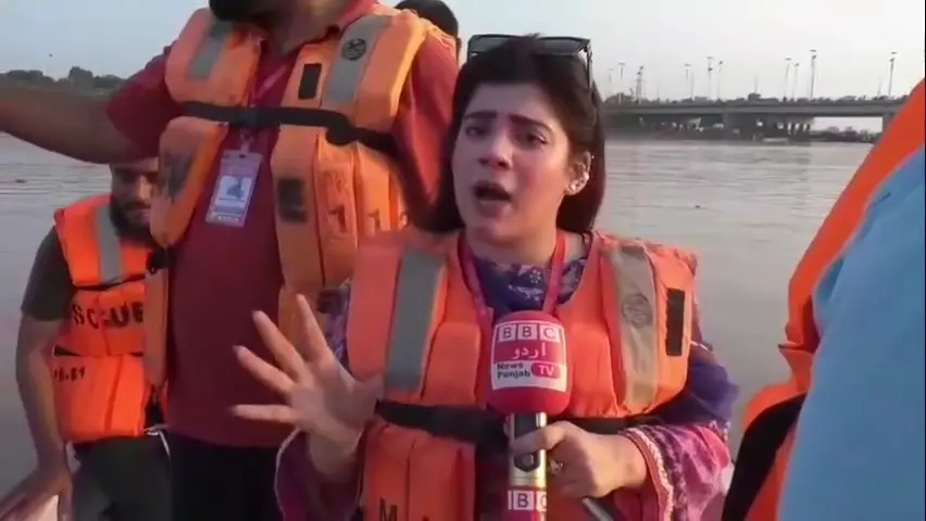 Pakistani Reporter Mehrunnisa Goes Viral For Hilarious Flood Reporting