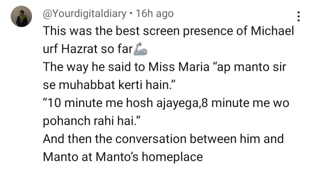 Main Manto Nahi Hoon Episode 21 – Fans Fall In Love With Hazrat