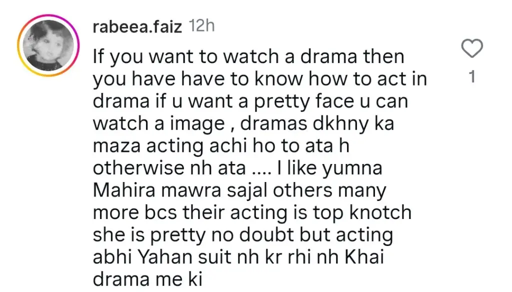 Sanwal Yaar Piya - Durefishan Saleem's Acting & Casting Criticized