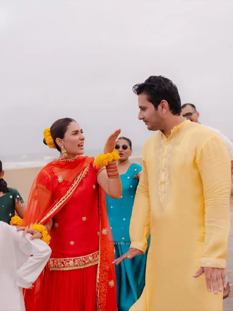 Ayeza Khan Pictures from Brother’s Haldi Event
