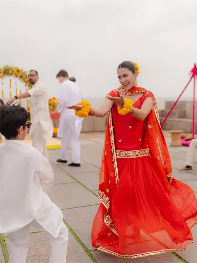 Ayeza Khan Pictures from Brother’s Haldi Event