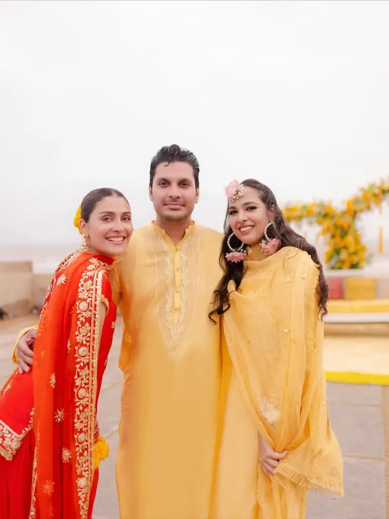 Ayeza Khan Pictures from Brother’s Haldi Event