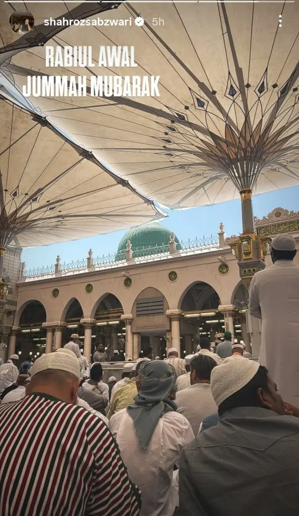 Pakistani celebrities in Madinah on Eid Milad un Nabi 2025