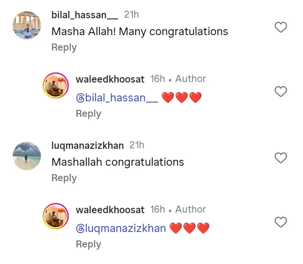Irfan Khoosat’s Beautiful Message on Grand Daughter’s Birth