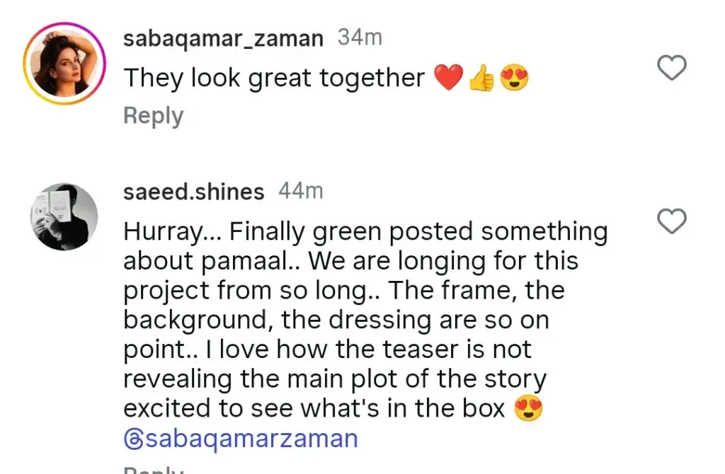 Saba Qamar and Usman Mukhtar’s Drama Pamaal Teaser