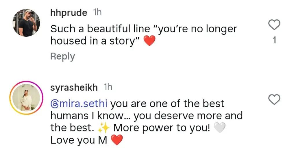Mira Sethi Confirms Divorce