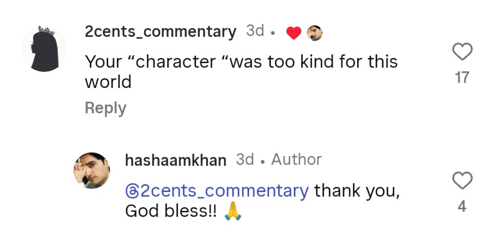 Main Manto Nahi Hoon Fame Hashaam Khan Bids Farewell to Hammad
