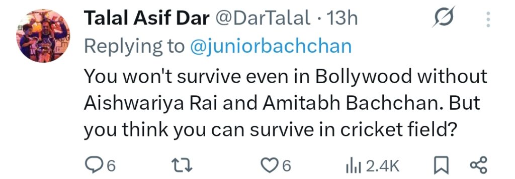 Abhishek Bachan’s Reply to Shoaib Akhtar Trolled