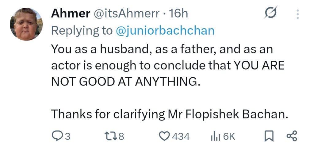 Abhishek Bachan’s Reply to Shoaib Akhtar Trolled