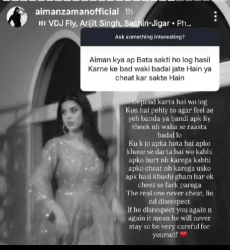 Actress & Digital Creator Aiman Zaman Announces Divorce