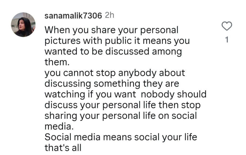 Umair Jaswal’s Wife Calls Out People Criticizing Him