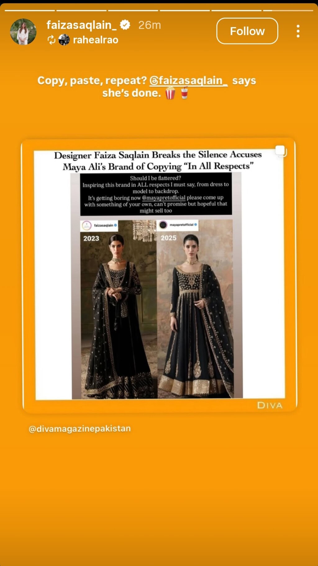 Faiza Saqlain Accuses Maya Ali for Copying Her Designs